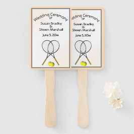 Abanico Tema del Boda de tenis