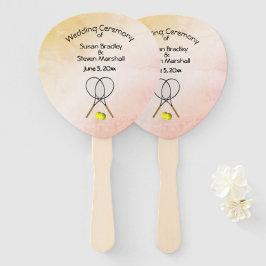 Abanico Tema del Boda de tenis