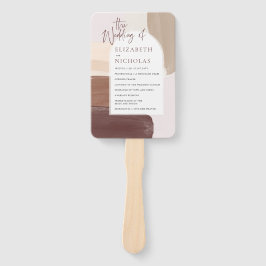 Abanico Terracota moderna | Programa de bodas