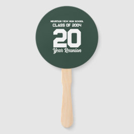 Abanico Texto deportivo blanco de reunión de escuela secun