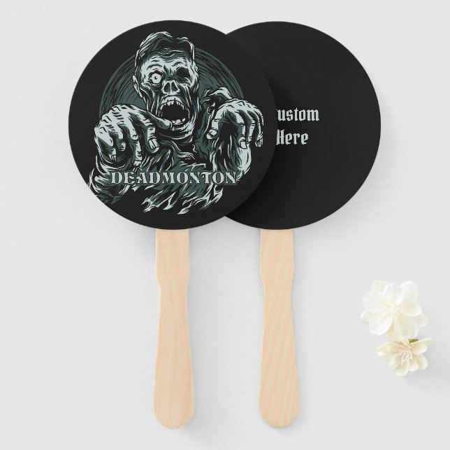 Abanico texto personalizado conjunto de ventiladores DEADM (Anverso y reverso)
