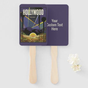Abanico Texto personalizado Viajes vintage de Hollywood
