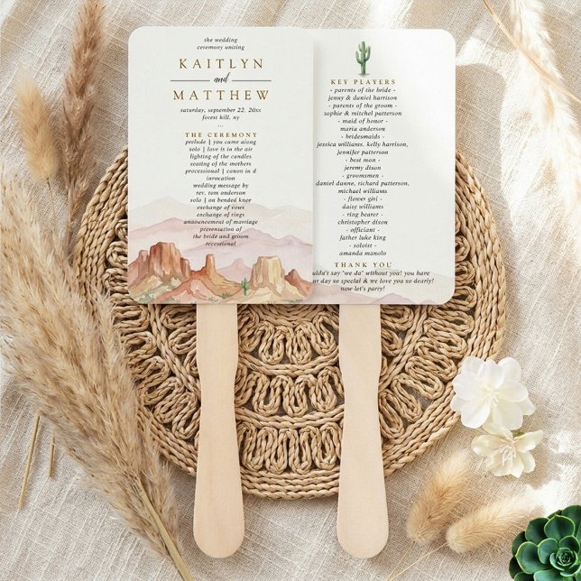 Abanico The Watercolor Desert Range Wedding Suite - (Subido por el creador)