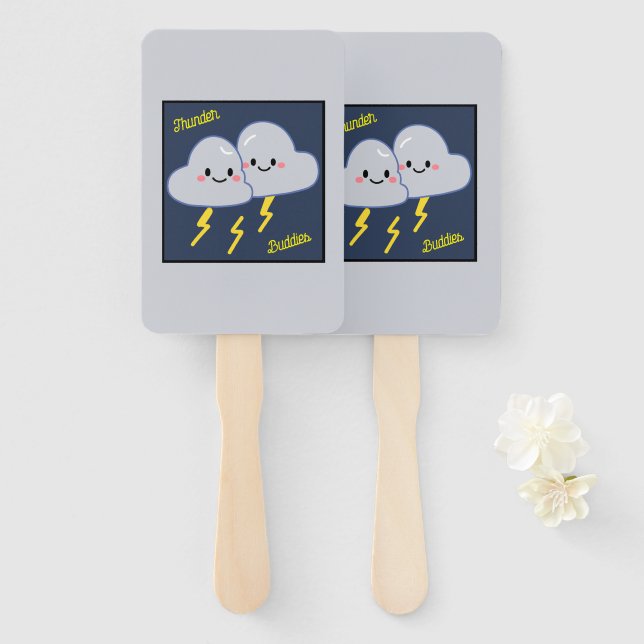 Abanico Thunder Buddies (Anverso y reverso)