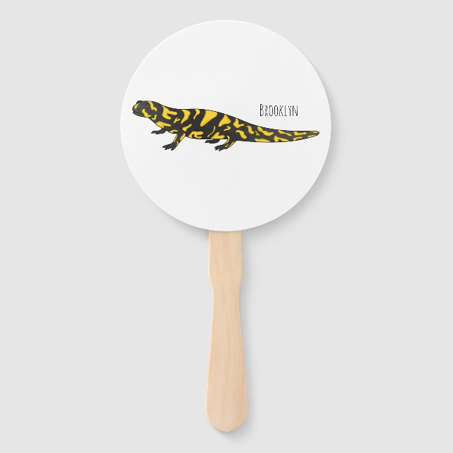 Abanico Tiger salamander cartoon illustration  (Anverso)