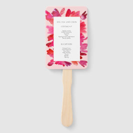 Abanico Todas las acuarelas de amor Rojo rosa