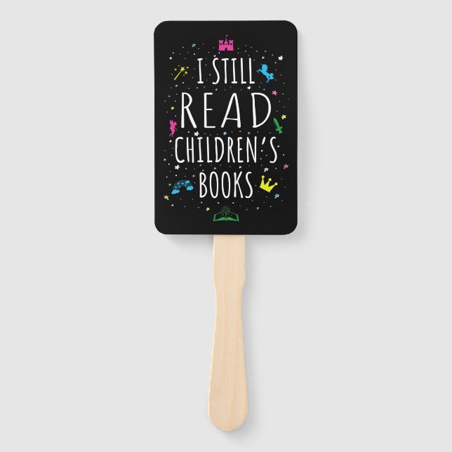Abanico Todavía leo libros para niños (Anverso)