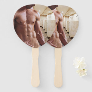 Abanico Torso de hombre musculoso sin camiseta de Slippery