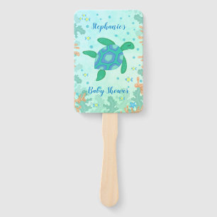 Abanico Tortuga bajo el mar Baby Shower