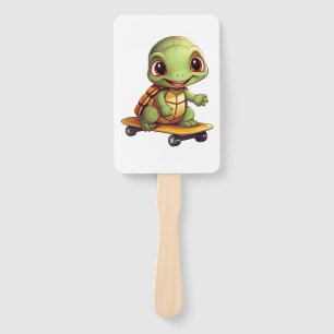 Abanico Tortuga Monopatín, Diseño de Animal Atlético