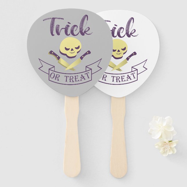 Abanico Trampa o trate los huesos cruzados de los cráneos  (Anverso y reverso)