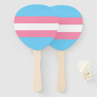 Abanico trans party decor hand fans