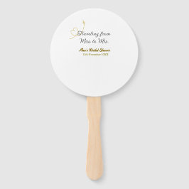 Abanico Traveling from Miss to Mrs bridal shower add name