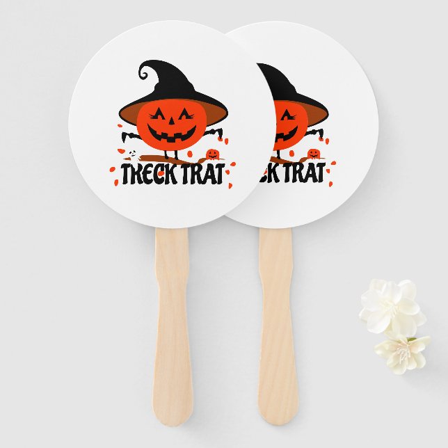 Abanico Treck Trat Pumpkin Sonriente (Anverso y reverso)