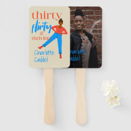 Abanico Treinta Coqueto y Próspero Foto Personalizada