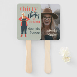 Abanico Treinta Flirty & Thriving Personalized Photo