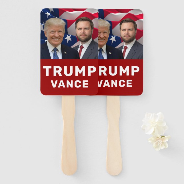 Abanico Trump Vance (Anverso y reverso)