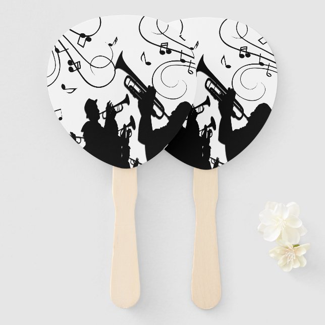 Abanico Trumpet Section Jazz Music (Anverso y reverso)