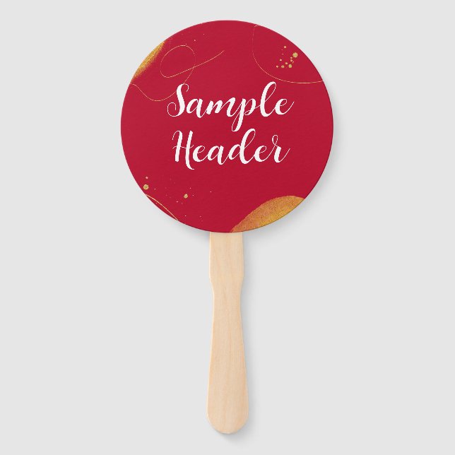 Abanico Tu texto | Ventilador promocional moderno de mano  (Anverso)