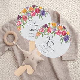 Abanico Tulip Delight Vibrant Floral Baby Shower