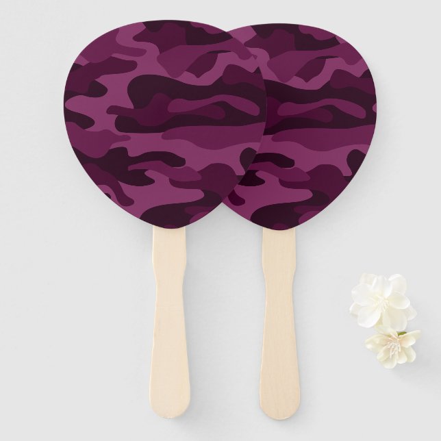 Abanico Tyrian Purple Monocolor Camo (Anverso y reverso)