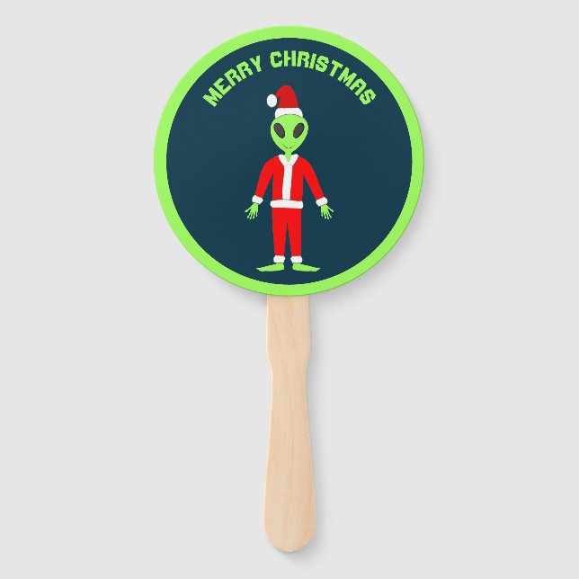 Abanico UFO Ho Padre Personalizado alienígena de Navidad (Anverso)