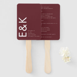 Abanico Ultra moderno negrita Gran Monograma Borgoña Marró