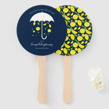 Umbrella Lemons Personalizado azul Baby Shower