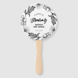 Abanico Un bebé está preparando el tatuaje de la flor góti