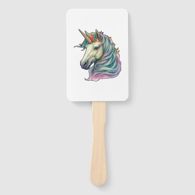 Abanico ¡Un fantástico unicornio! (Anverso)