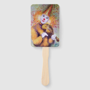 Abanico Un payaso dulce tocando el violín