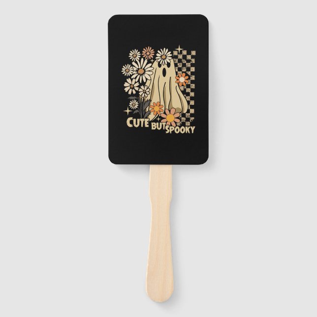 Abanico Un toque divertido de fantasía floral de Halloween (Anverso)