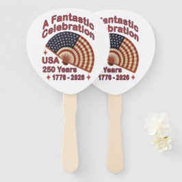 Abanico USA 250 Years Patriotic Fan Design – 1776-2026
