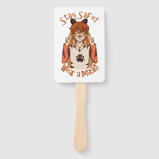 Abanico ¡Usa una máscara! (Anverso)