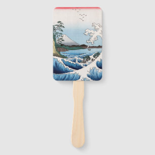 Abanico Utagawa Hiroshige - Mar frente a Satta, Provincia