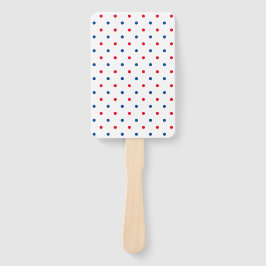 Abanico Vacaciones patrióticas en forma de punto de polka