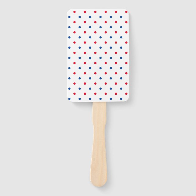 Abanico Vacaciones patrióticas en forma de punto de polka  (Anverso)