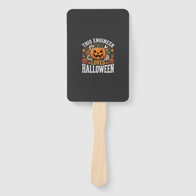 Abanico Vector de calabaza de ingeniero de Halloween (Anverso)