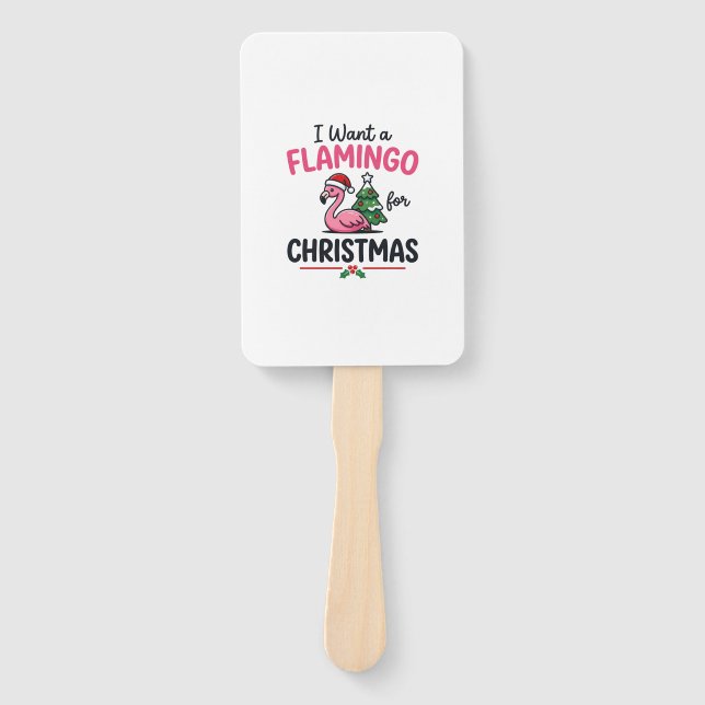 Abanico Vector de cita de Navidad de flamenco (Anverso)