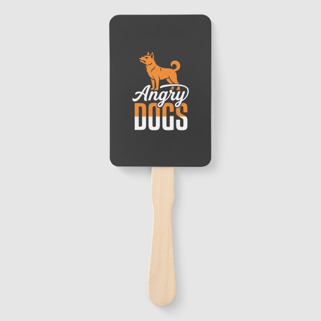Abanico Vector Mascota Perros Enojados (Anverso)