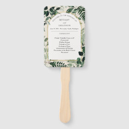 Abanico Vegetación acuática Boda arqueado moderno