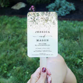 Abanico Vegetación acuática con ventilador de mano Boda do