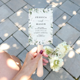 Abanico Vegetación acuática con ventilador de mano Boda do