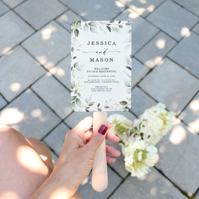 Abanico Vegetación acuática con ventilador de mano Boda do (Subido por el creador)