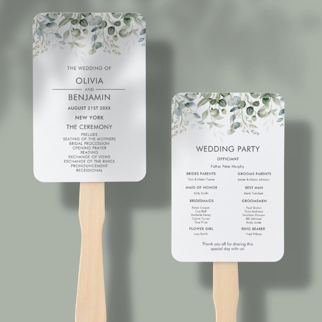 Abanico Vegetación botánica | Programa de fans Bodas (Subido por el creador)