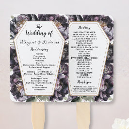 Abanico Ventilador de mano del Boda de peones negros de vi