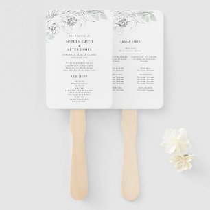 Abanico Ventilador de mano del programa de Ceremonia de Es