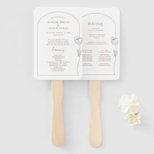 Abanico Ventilador de mano del programa de ceremonias de R