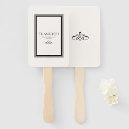 Abanico Ventilador de manos blancas y blancas