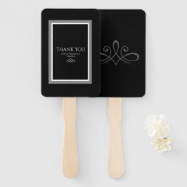 Abanico Ventilador de manos en blanco y negro